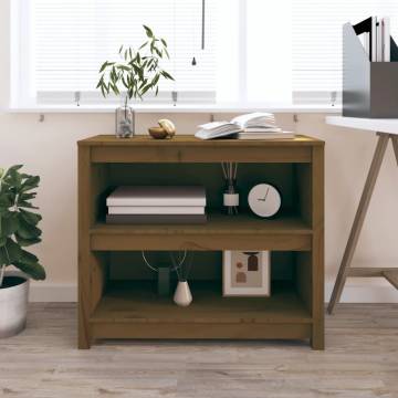 Book Cabinet Honey Brown Solid Wood Pine - 80x35x68 cm