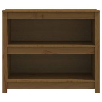 Book Cabinet Honey Brown Solid Wood Pine - 80x35x68 cm