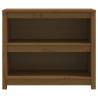 Book Cabinet Honey Brown Solid Wood Pine - 80x35x68 cm