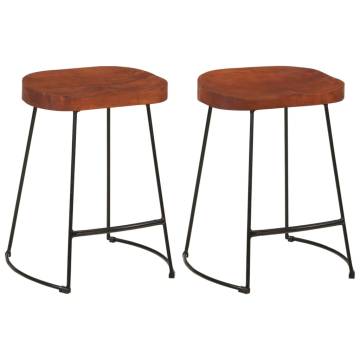 Gavin Bar Stools - Set of 2 Solid Mango Wood | Hipomarket