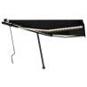 Manual Retractable Awning with LED 450x300 cm Anthracite Colour anthracite Size 450 x 300 cm Quantity in Package 1 