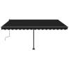 Manual Retractable Awning with LED - Anthracite 450x300 cm