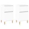 Elegant White Bedside Cabinets - 2 pcs | Hipomarket UK