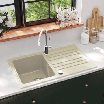 Granite Kitchen Sink Single Basin Beige | Durable & Timeless