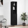 Highboard Black 34.5x34x180 cm Engineered Wood Colour black Quantity in Package 1 Model 3 drawers 