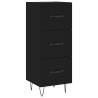 Stylish Black Highboard 34.5x34x180 cm - Durable & Elegant