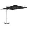 Cantilever Umbrella with Steel Pole Black 250x250 cm Colour black Size 250 x 250 cm Quantity in Package 1 