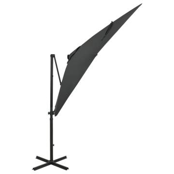 Cantilever Umbrella with LED Lights - 250 cm Anthracite