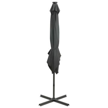 Cantilever Umbrella with LED Lights - 250 cm Anthracite