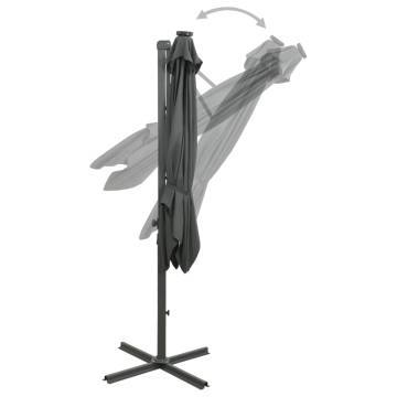 Cantilever Umbrella with LED Lights - 250 cm Anthracite