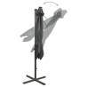 Cantilever Umbrella with LED Lights - 250 cm Anthracite