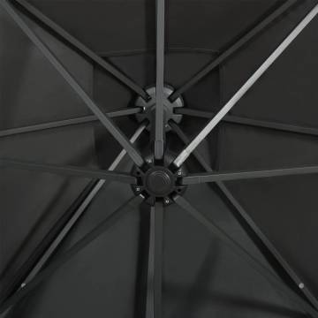 Cantilever Umbrella with LED Lights - 250 cm Anthracite