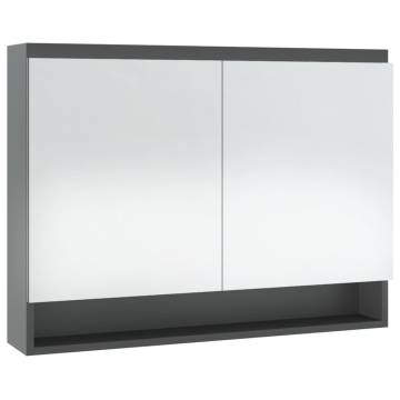 Stylish Bathroom Mirror Cabinet 80x15x60 cm in Grey