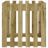 Garden Planter with Fence Design - 60x60 cm Pine Wood