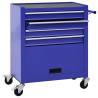 Tool Trolley with 4 Drawers - Durable Steel Blue Storage