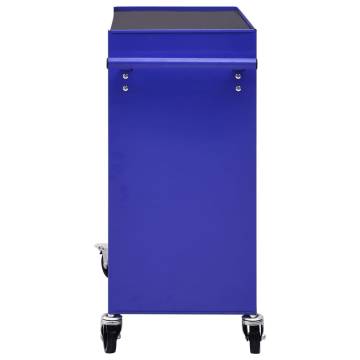 Tool Trolley with 4 Drawers - Durable Steel Blue Storage