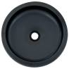 Black & Blue Round Countertop Basin - Elegant Ceramic Sink