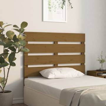 Stylish Honey Brown Pine Headboard - 75x3x80 cm