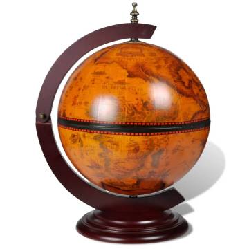 Tabletop Globe Bar Wine Stand - Elegant Wood Design