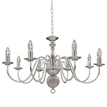 Elegant Silver Chandelier - 8 x E14 Bulbs | Hipomarket UK