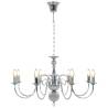 Elegant Silver Chandelier - 8 x E14 Bulbs | Hipomarket UK