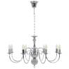 Elegant Silver Chandelier - 8 x E14 Bulbs | Hipomarket UK