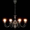 Elegant Silver Chandelier - 8 x E14 Bulbs | Hipomarket UK