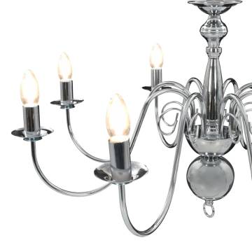 Elegant Silver Chandelier - 8 x E14 Bulbs | Hipomarket UK