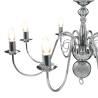 Elegant Silver Chandelier - 8 x E14 Bulbs | Hipomarket UK