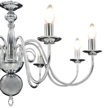 Elegant Silver Chandelier - 8 x E14 Bulbs | Hipomarket UK