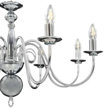 Elegant Silver Chandelier - 8 x E14 Bulbs | Hipomarket UK