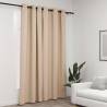 Linen-Look Blackout Curtain with Grommets Beige 290x245cm Colour beige Size 290 x 245 cm Quantity in Package 1 