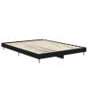 Black Bed Frame 135x190 cm Double - Engineered Wood