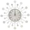 Elegant Silver 40 cm Metal Wall Clock - Hipomarket UK