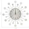 Elegant Silver 40 cm Metal Wall Clock - Hipomarket UK