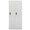 Light Grey Steel Wardrobe | 80x50x180 cm Storage Solution