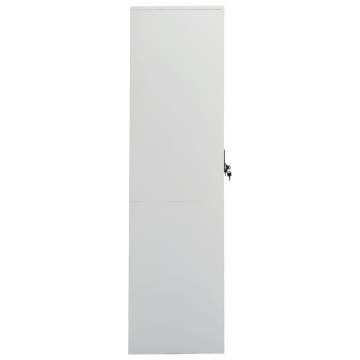 Light Grey Steel Wardrobe | 80x50x180 cm Storage Solution