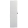 Light Grey Steel Wardrobe | 80x50x180 cm Storage Solution