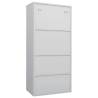 Light Grey Steel Wardrobe | 80x50x180 cm Storage Solution