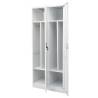 Light Grey Steel Wardrobe | 80x50x180 cm Storage Solution