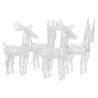 Christmas Reindeers 4 pcs Multicolour 160 LEDs Acrylic