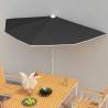 Garden Half Parasol with Pole 180x90 cm Black Colour black Quantity in Package 1 