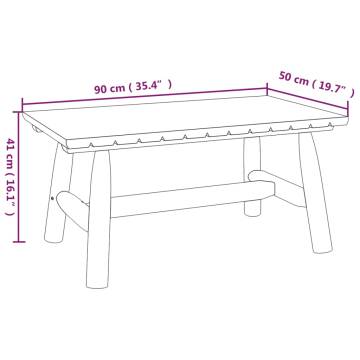 Coffee Table 90x50x41 cm - Solid Wood Spruce | HipoMarket