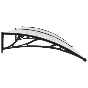 Door Canopy Black & Transparent 240x75 cm - Durable & Stylish