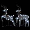 Christmas Reindeers 2 pcs Silver with 40 LEDs | Hipomarket