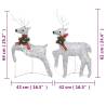 Christmas Reindeers 2 pcs Silver with 40 LEDs | Hipomarket