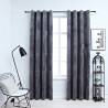 Blackout Curtains with Rings 2 pcs Velvet Anthracite 140x175 cm Colour anthracite Size 140 x 175 cm Quantity in Package 2 