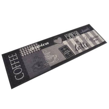 Kitchen Rug Washable Coffee Black 60x180 cm | Hipomarket