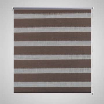 Zebra Blind 100 x 175 cm Coffee - Stylish & Modern Window Treatment