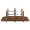 Garden Bridge with Chain Railings - Solid Wood Spruce 150x67cm